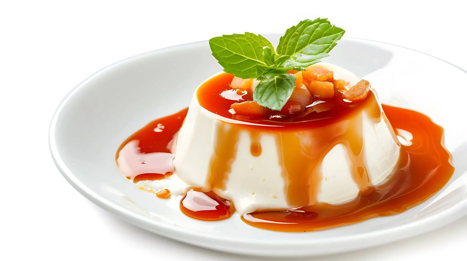 Decadent Panna Cotta with Caramel Drizzle — free download from Dotvec