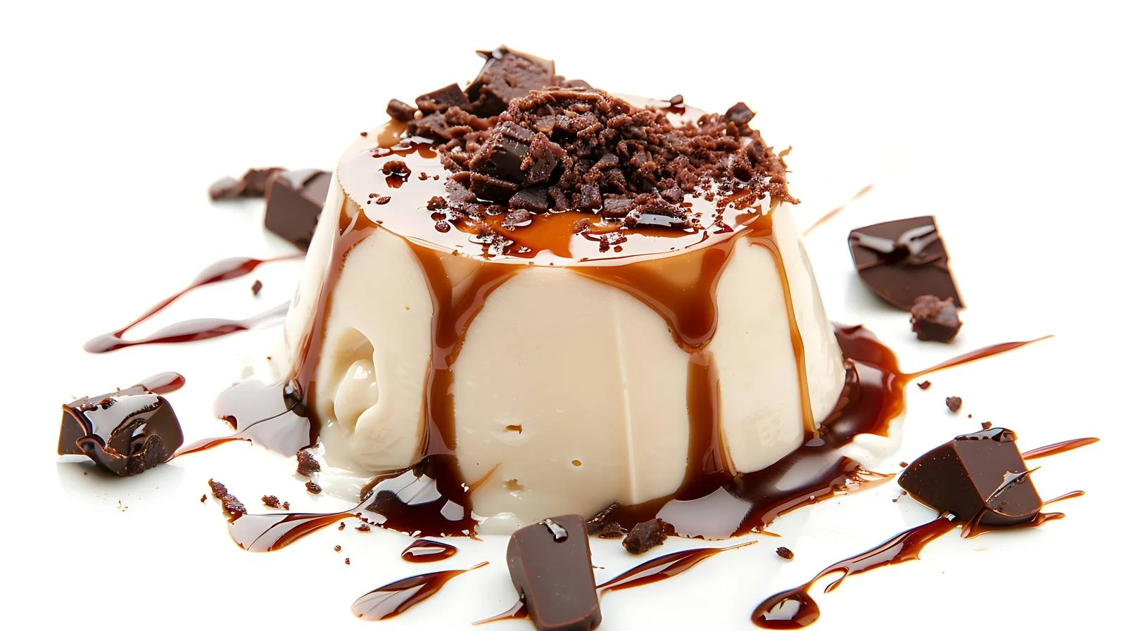 Exquisite Panna Cotta with Caramel Sauce free images image from Dotvec