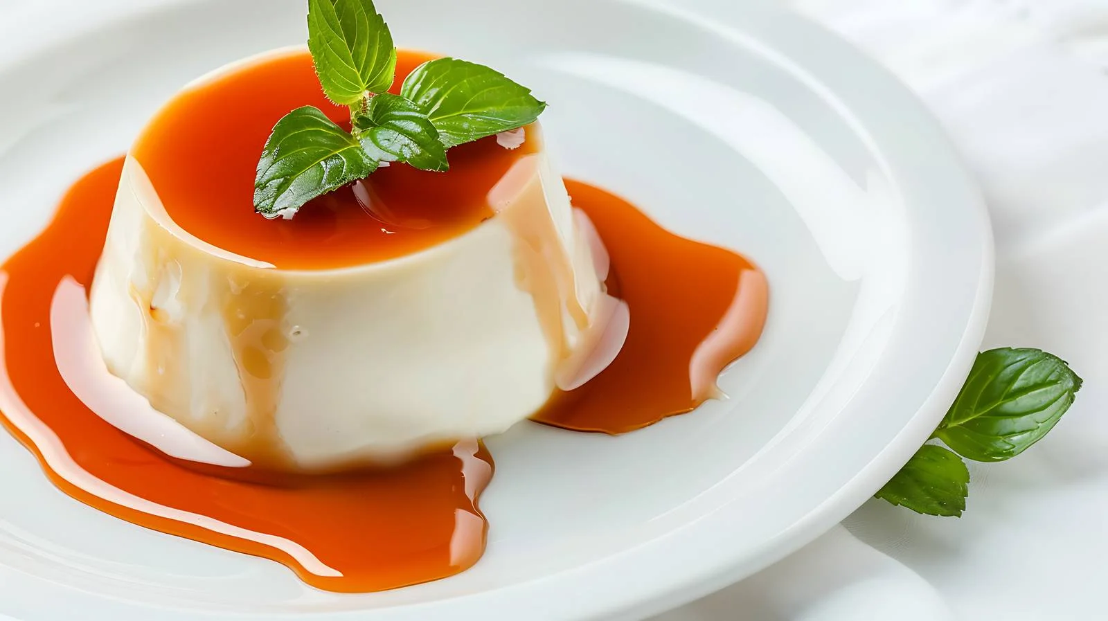 Exquisite Panna Cotta with Caramel Sauce — free download from Dotvec