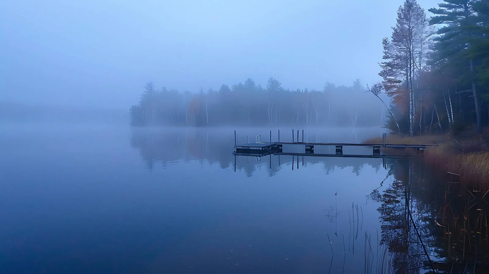 Tranquil Northern Minnesota Lake Shrouded Mist — free download from Dotvec
