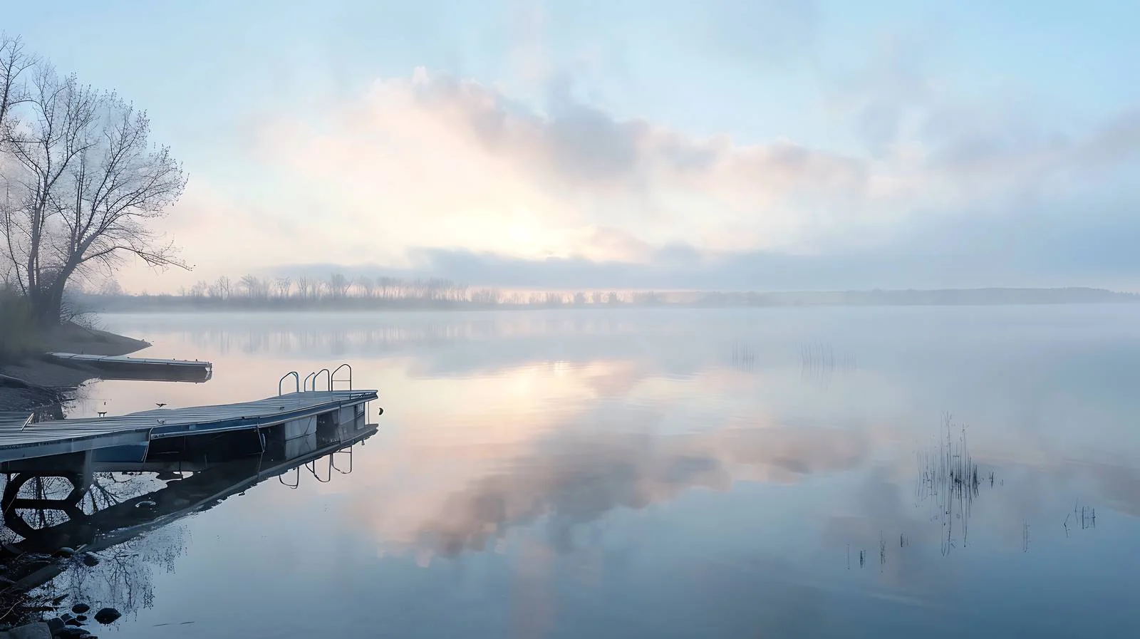 Tranquil Northern Minnesota Lake in Mist — free download from Dotvec