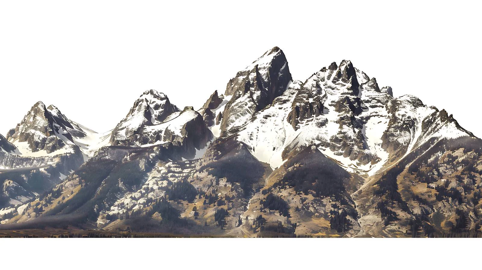 Majestic Grand Teton Range in Wyoming Panorama — free download from Dotvec