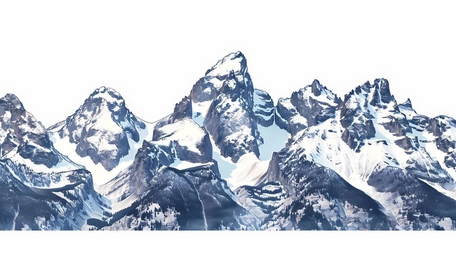Grand Teton Mountain Range Panoramic View — free download from Dotvec
