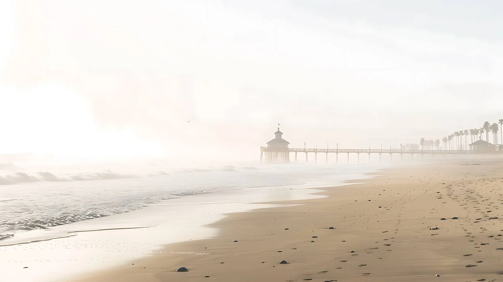 Serene Huntington Beach Pier Landscape View — free download from Dotvec