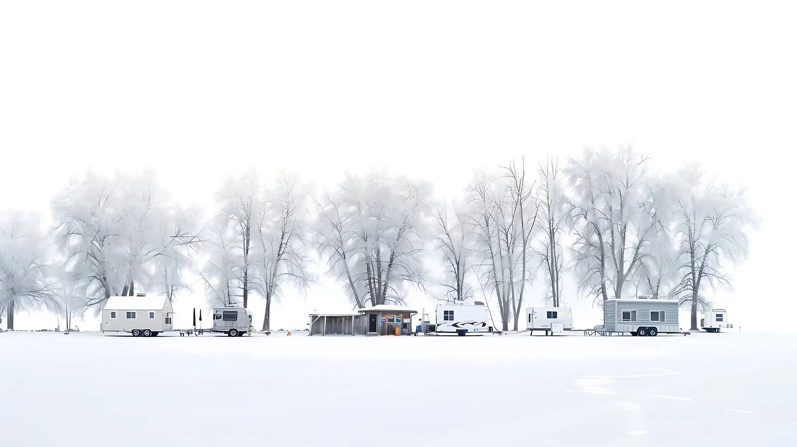 Scenic Ice Fishing Village in Minnesota — free download from Dotvec