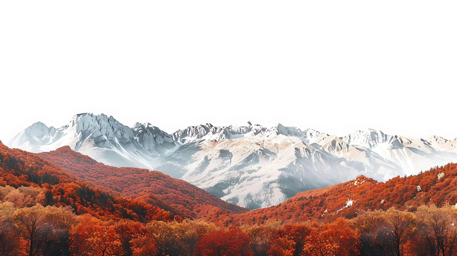 Autumn Mountain Panorama from Aerial Perspective — free download from Dotvec