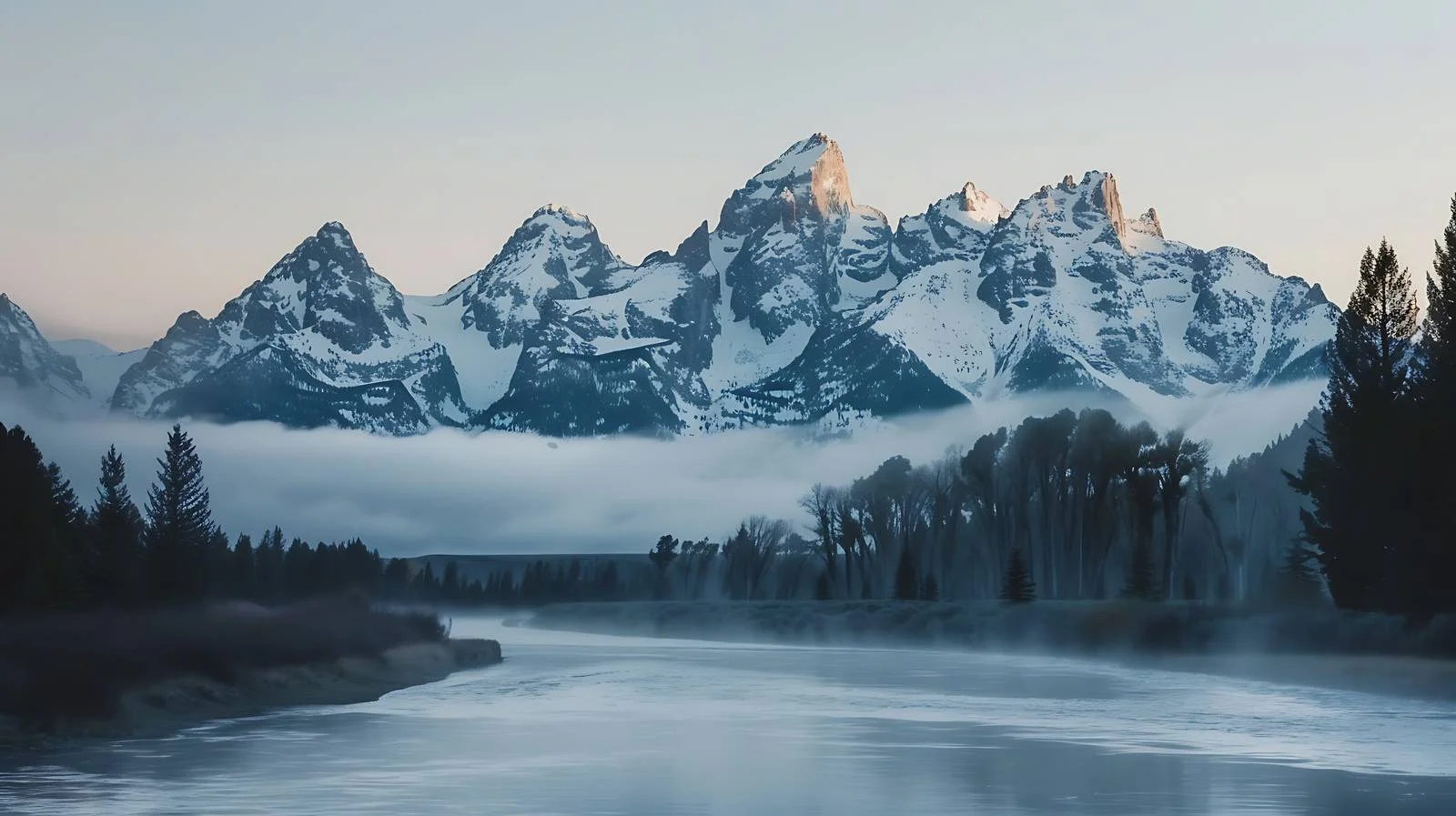 Spectacular Grand Teton Mountains and River — free download from Dotvec