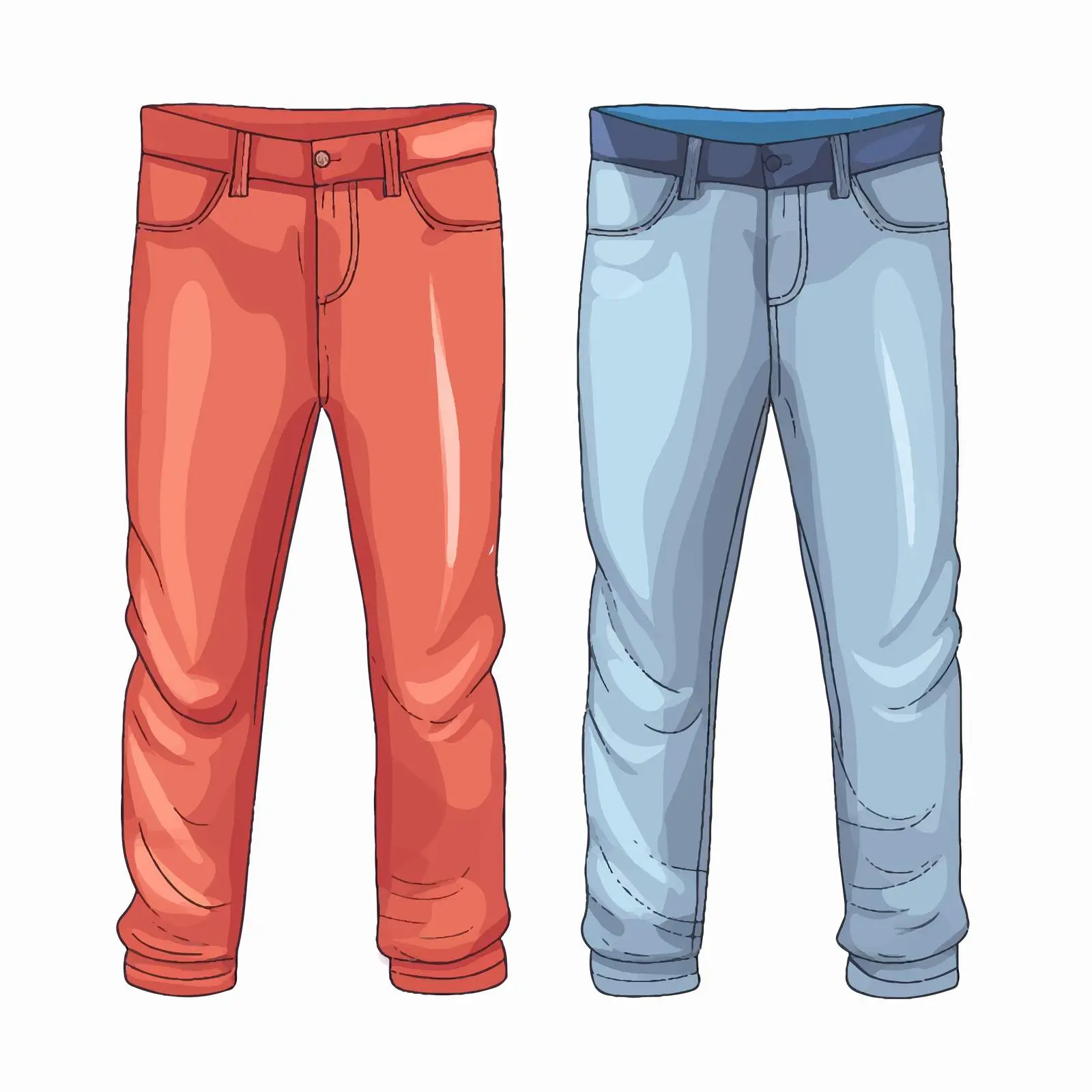 Stylish Pants Vector Illustration on White Background — free download from Dotvec