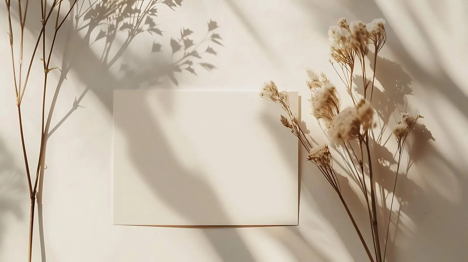 Blank Card Sheet with Dried Rabbit Tail — free download from Dotvec