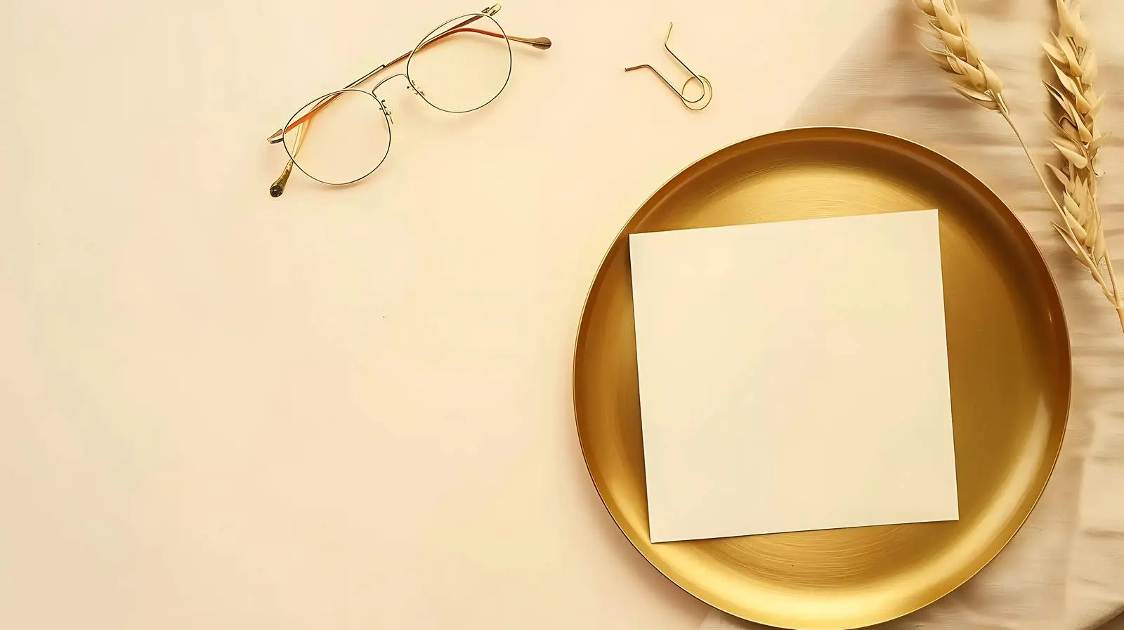 Blank Mockup Paper Card on Gold Background — free download from Dotvec