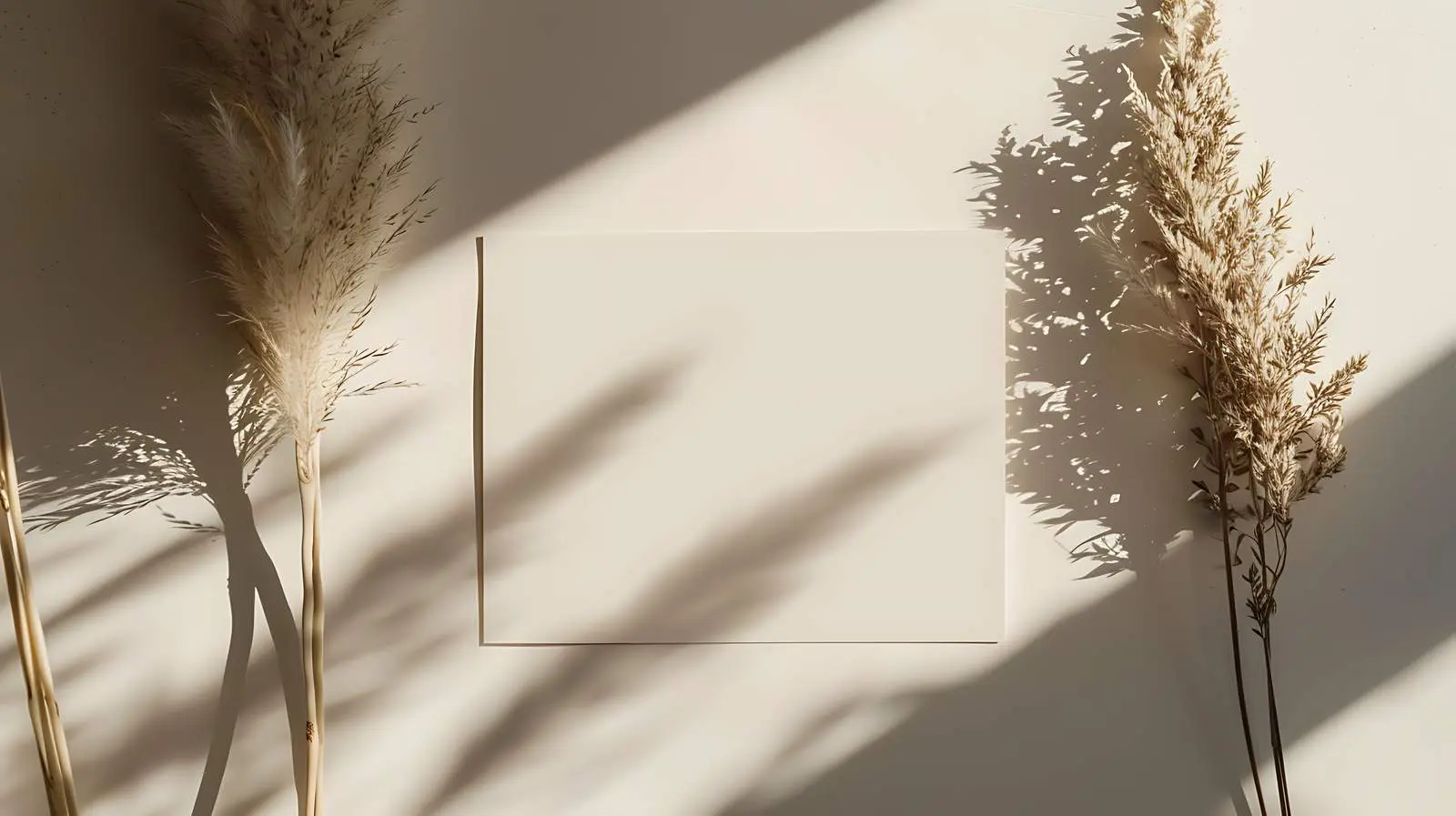 Blank Card Mockup with Dried Flowers — free download from Dotvec