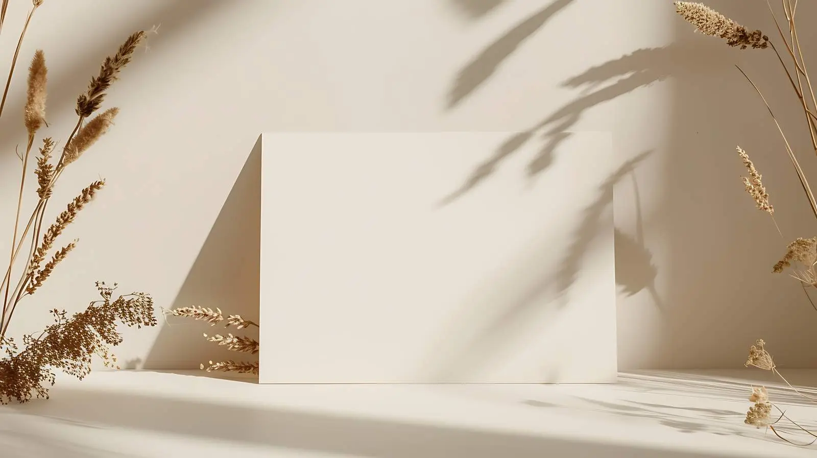 Blank Mockup Card with Dried Flowers — free download from Dotvec