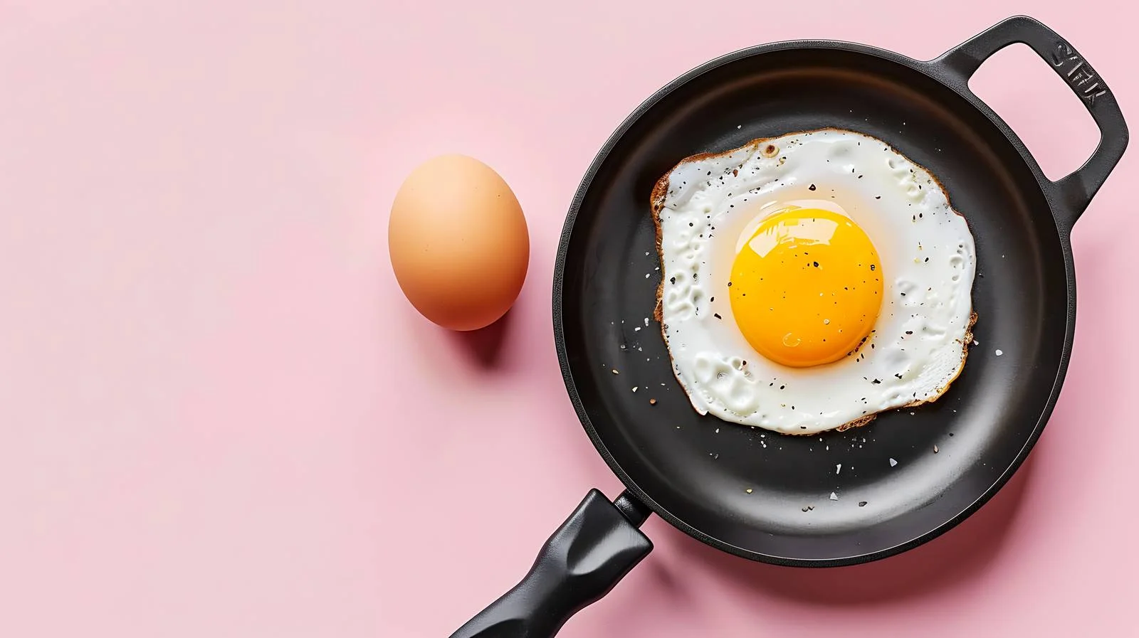 Delicate Fried Egg in Mini Frying Pan — free download from Dotvec