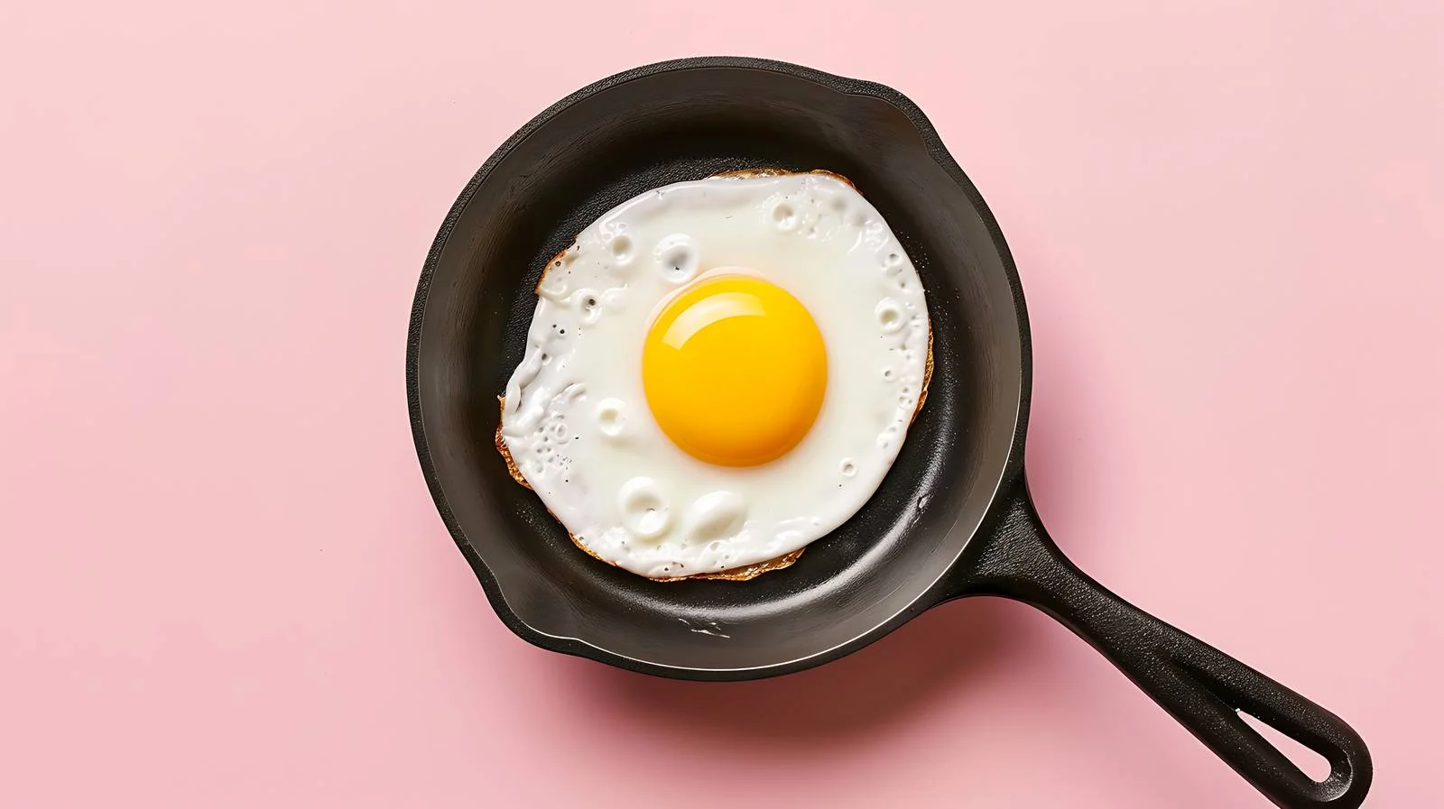 Delicate Fried Egg on Pink Background — free download from Dotvec