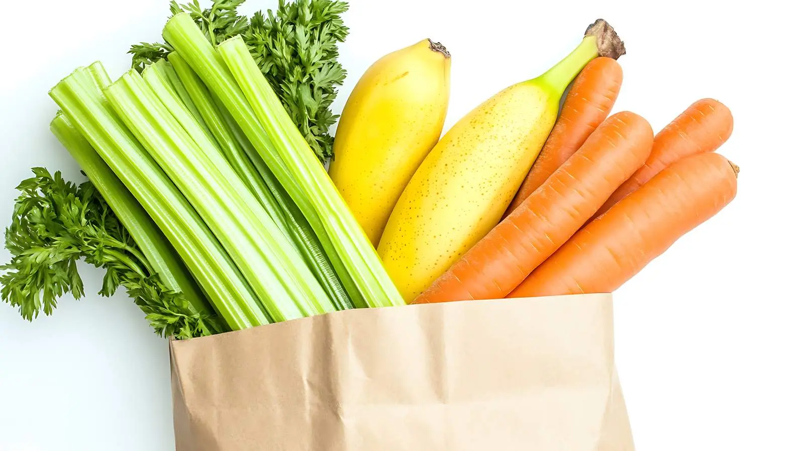 Healthy Grocery Bag with Fruits & Vegetables — free download from Dotvec