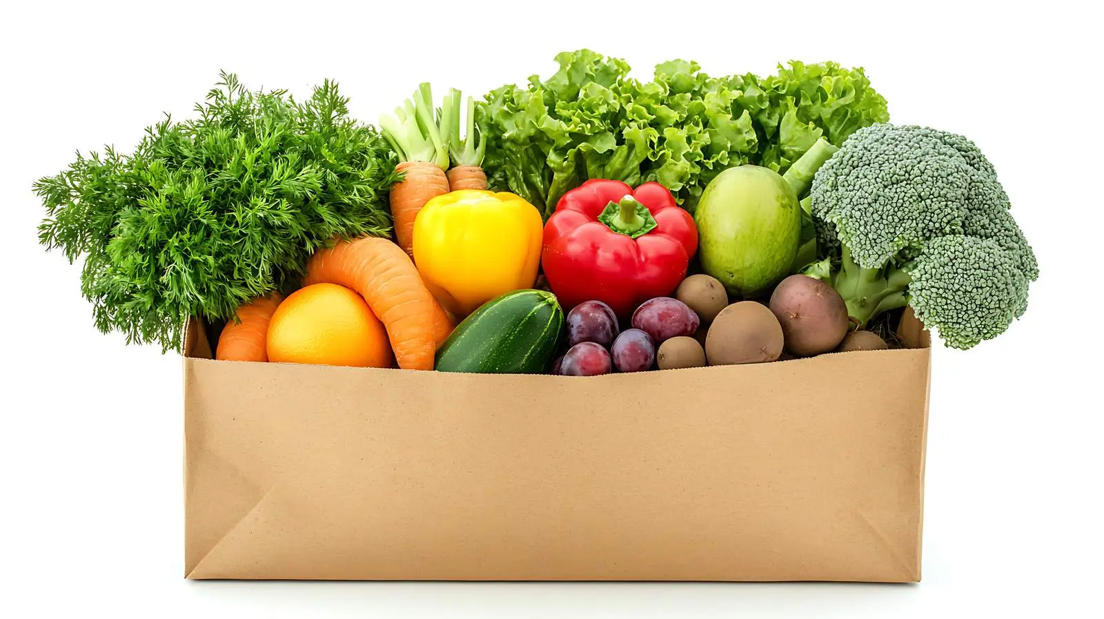 Nutrient-Rich Produce in Paper Bag — free download from Dotvec