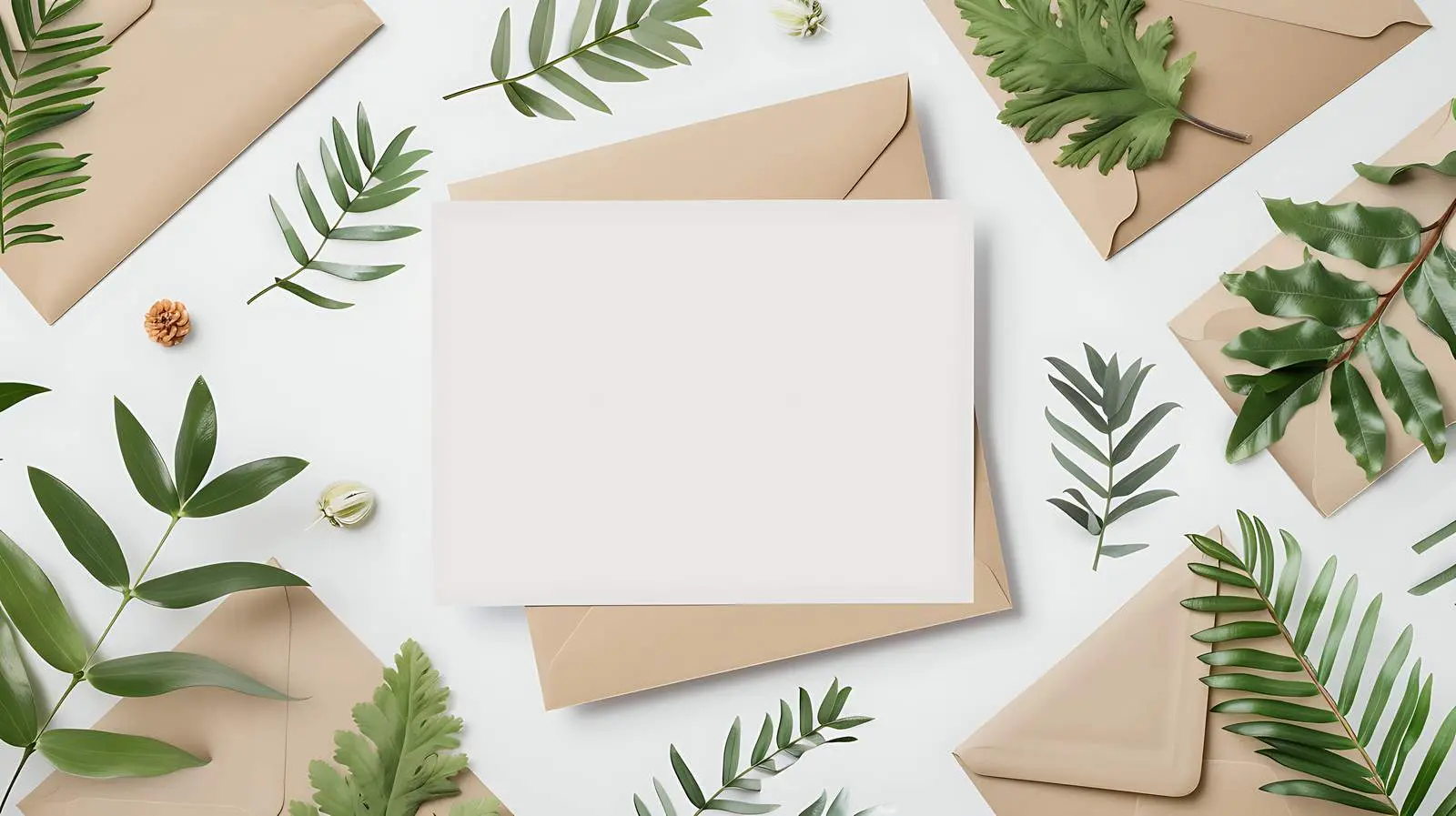 Blank Paper Invitation Cards Flat Lay View — free download from Dotvec