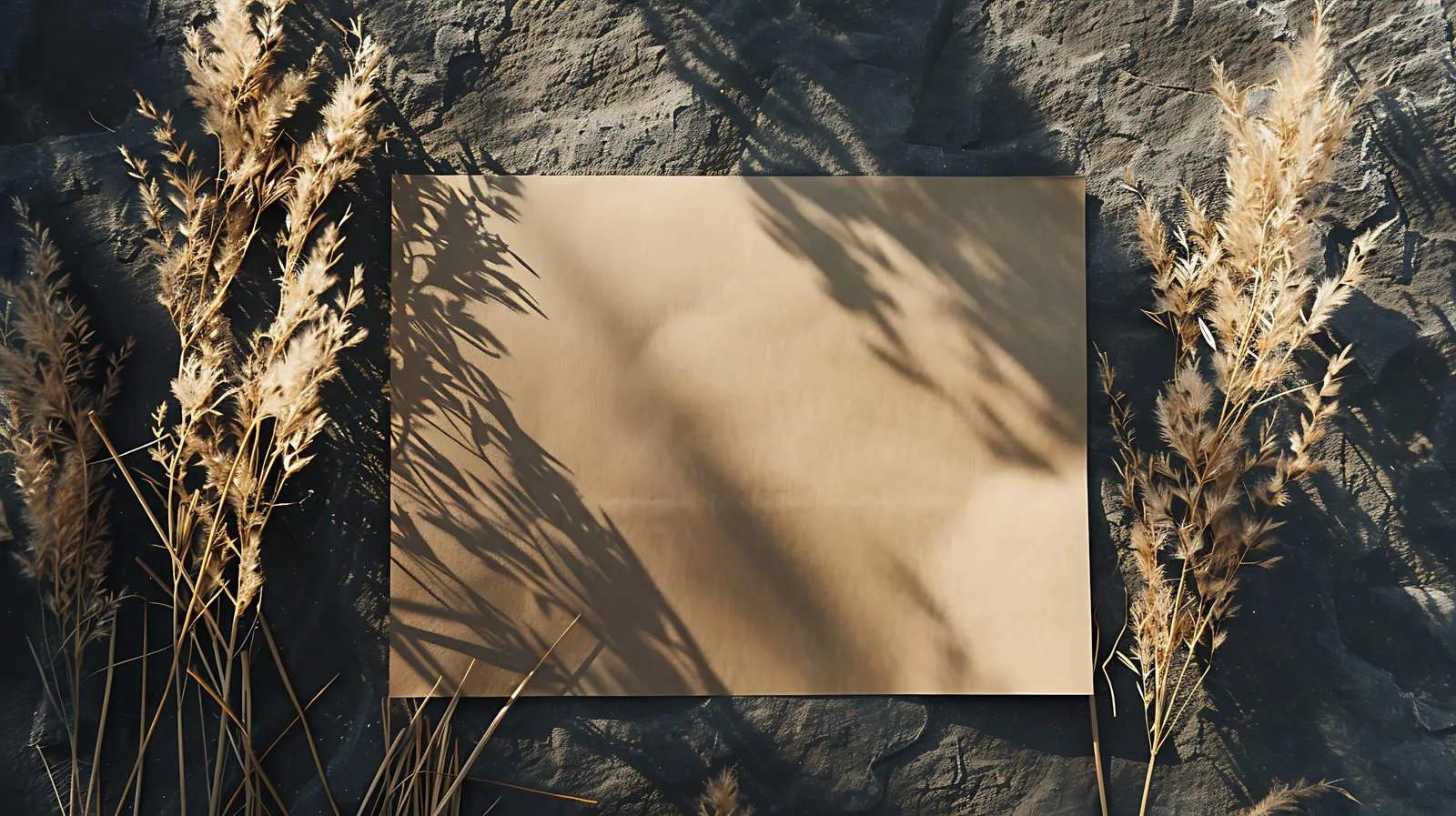 Blank Card Mockup with Dried Elements — free download from Dotvec