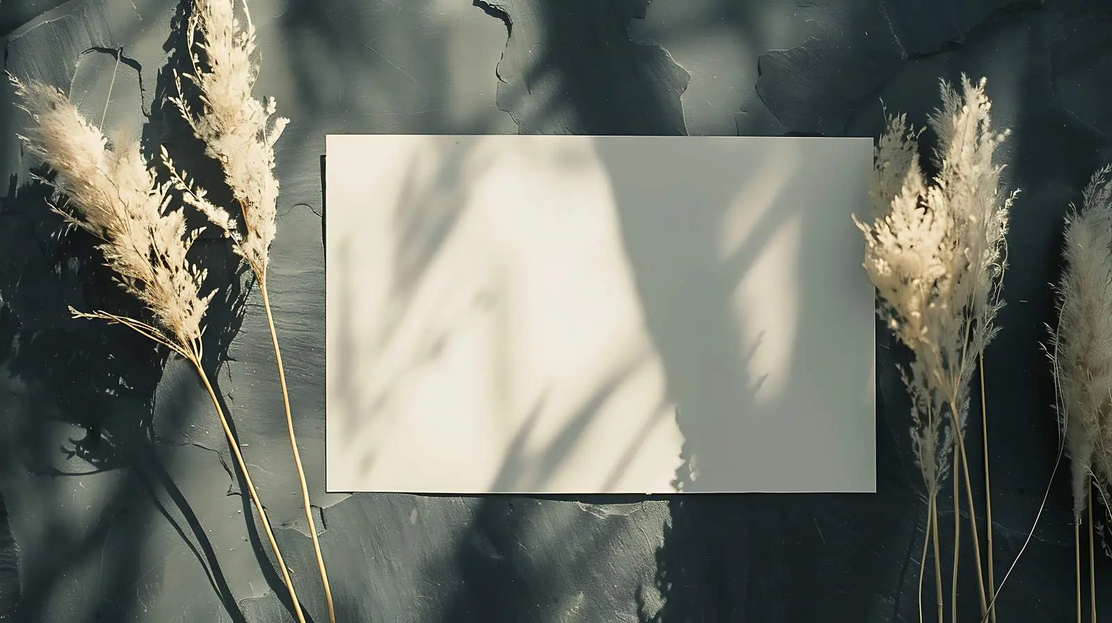 Blank Paper Card Mockup with Dried Flowers — free download from Dotvec