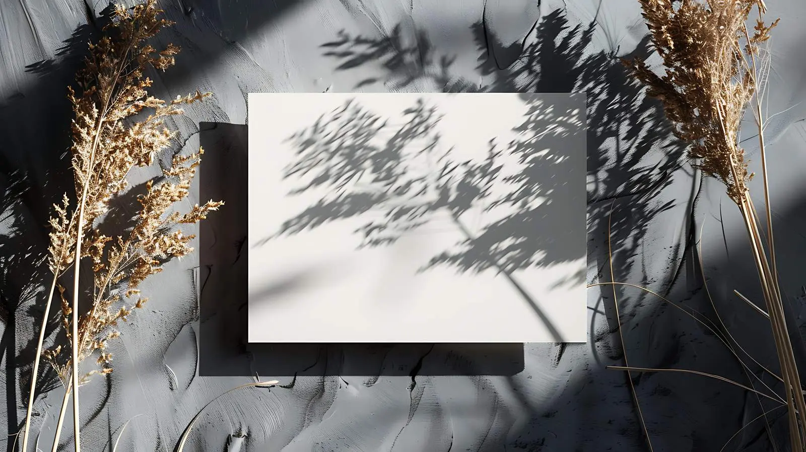 Blank Card Mockup with Dried Elements — free download from Dotvec