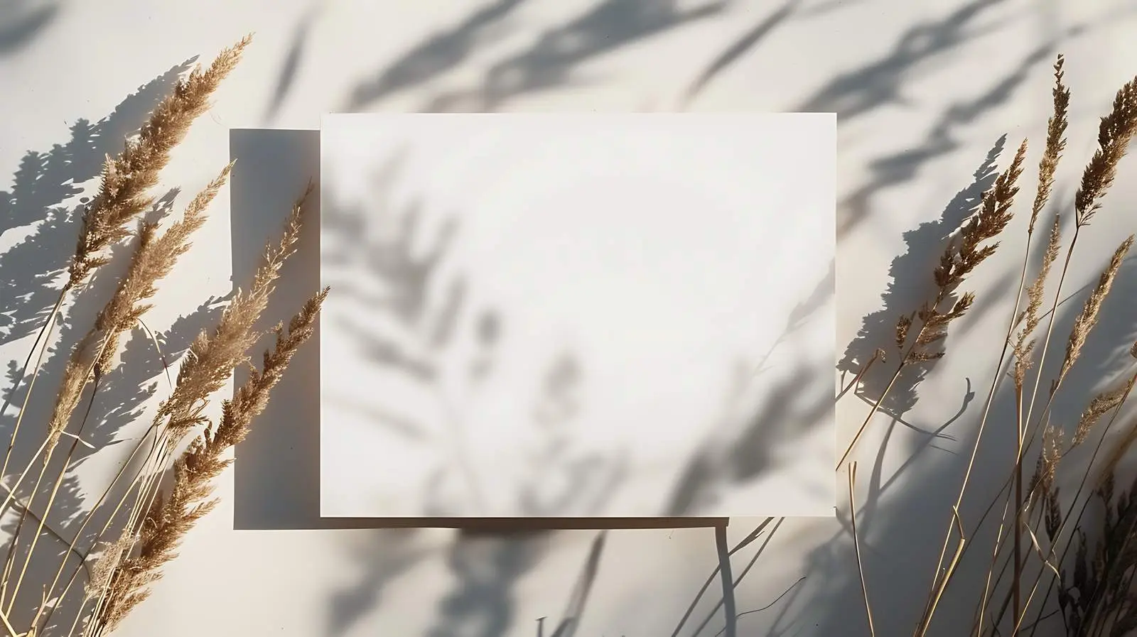 Blank Paper Sheet Card Mockup with Dried Accents — free download from Dotvec