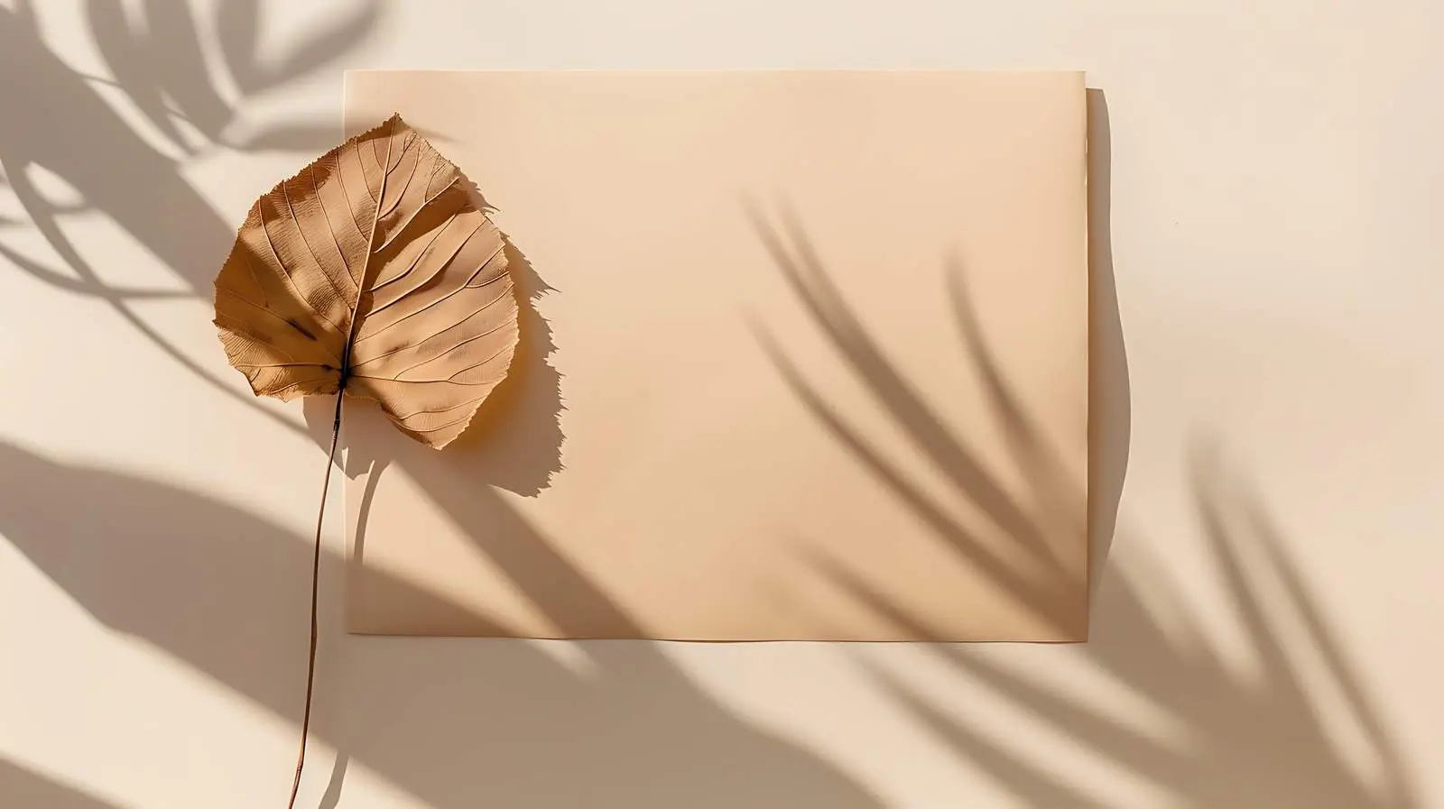 Blank Card Mockup with Dried Fan — free download from Dotvec