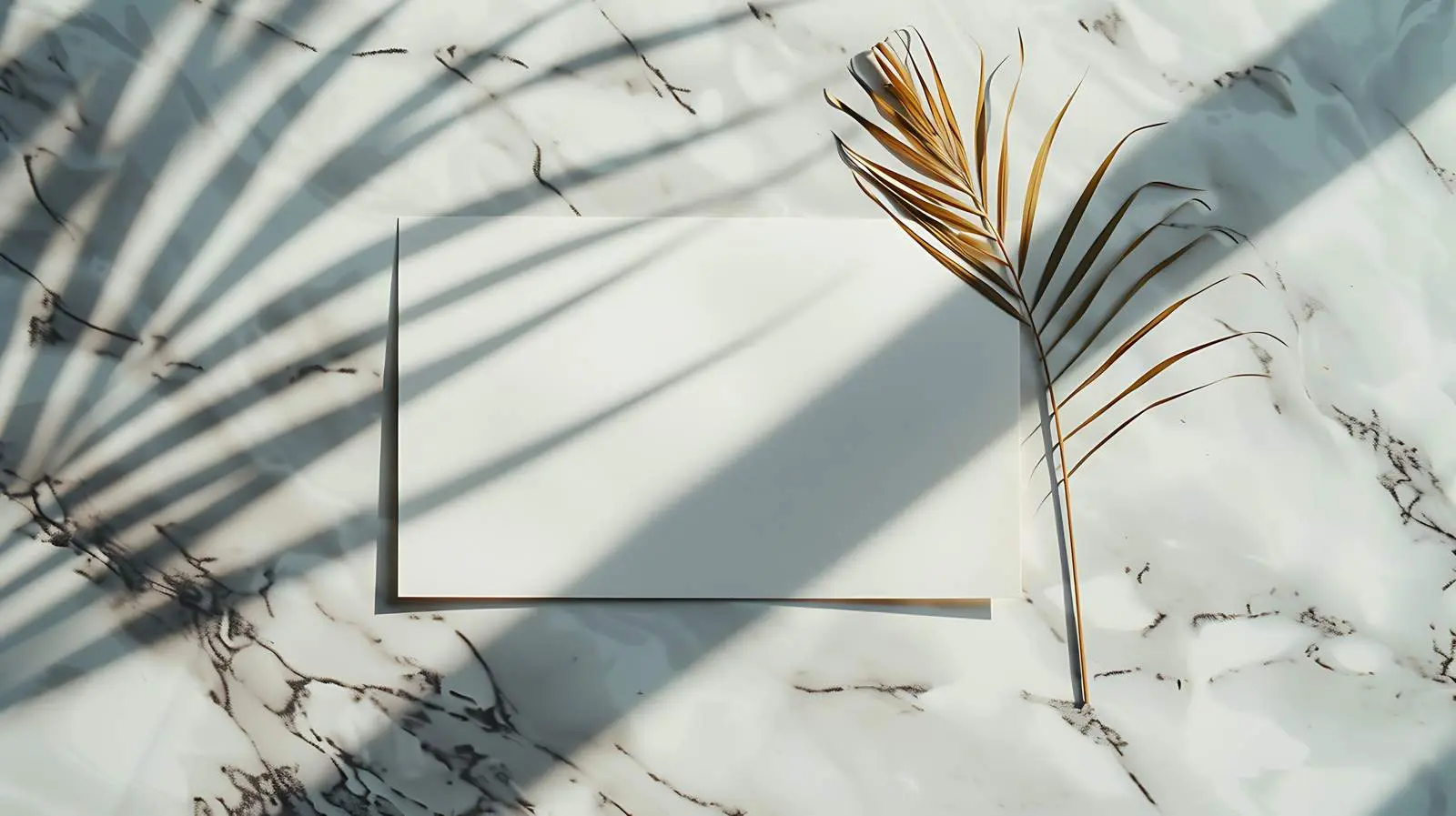 Blank Card Mockup with Dried Tropicals — free download from Dotvec