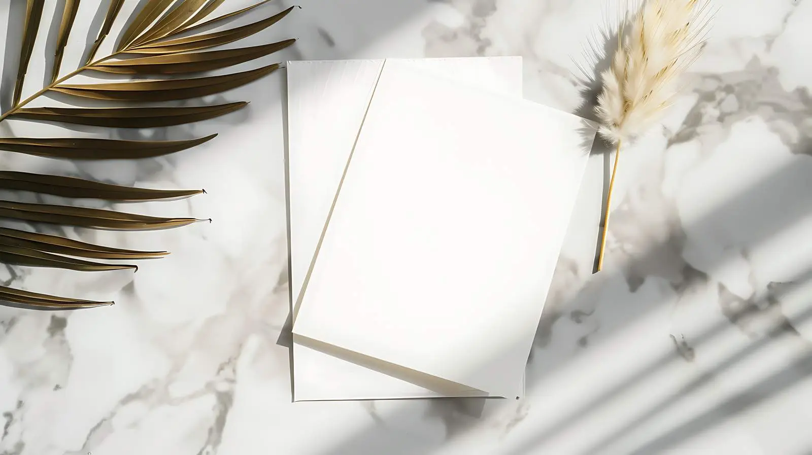 Blank Greeting Card Mockup with Dried Tropicals — free download from Dotvec