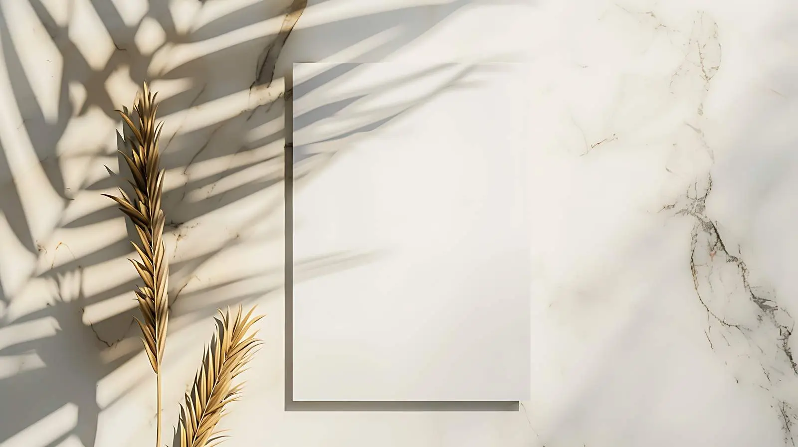 Blank Paper Card Mockup with Dried Tropicals — free download from Dotvec