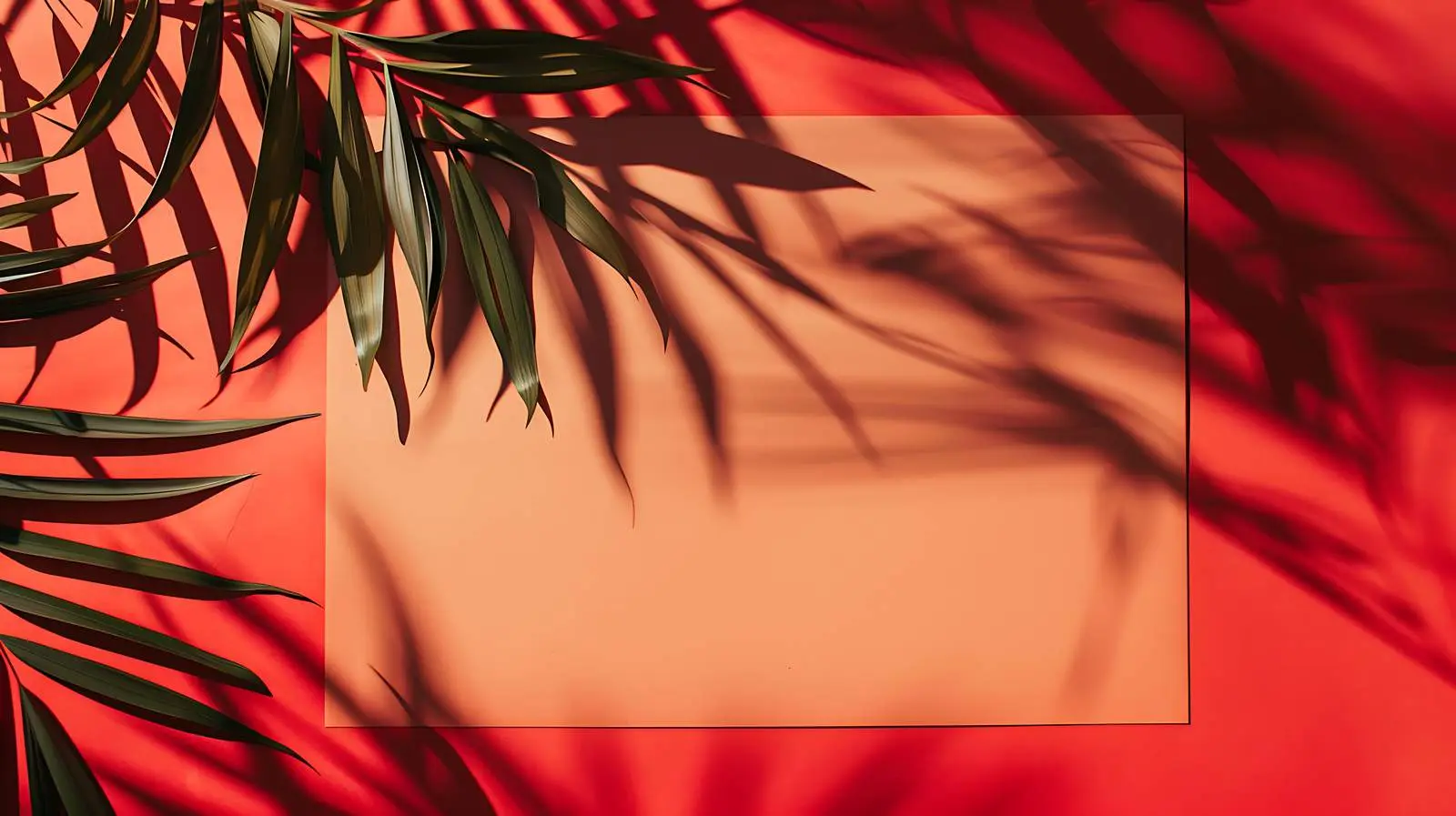 Blank Paper Card Mockup on Red Tan Background — free download from Dotvec