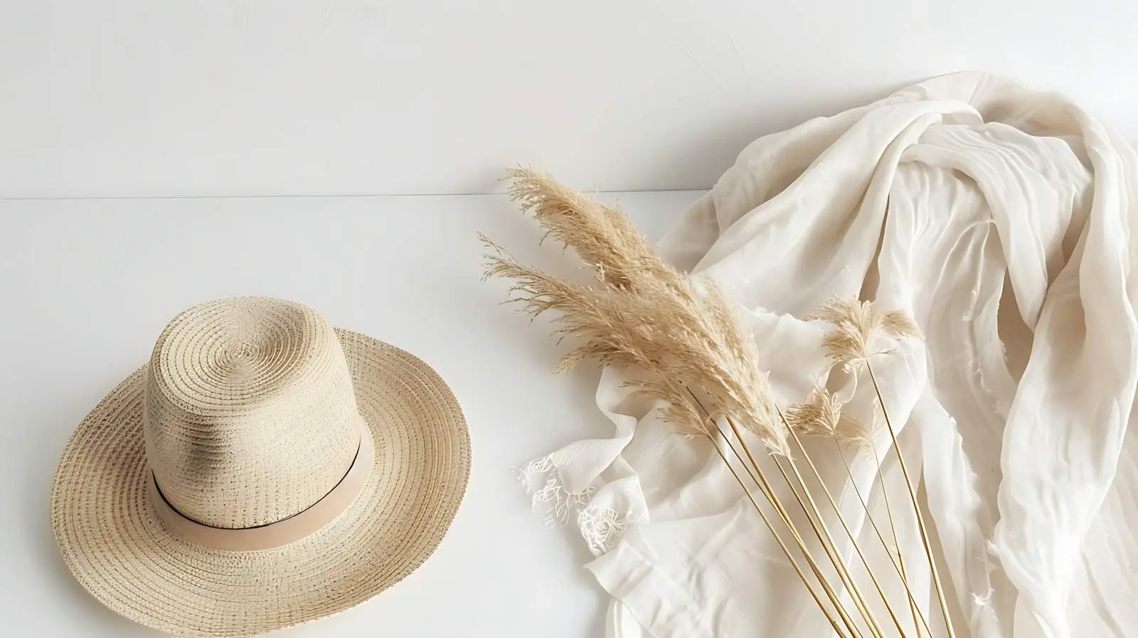 Blank Paper Card with Straw Hat Mockup — free download from Dotvec