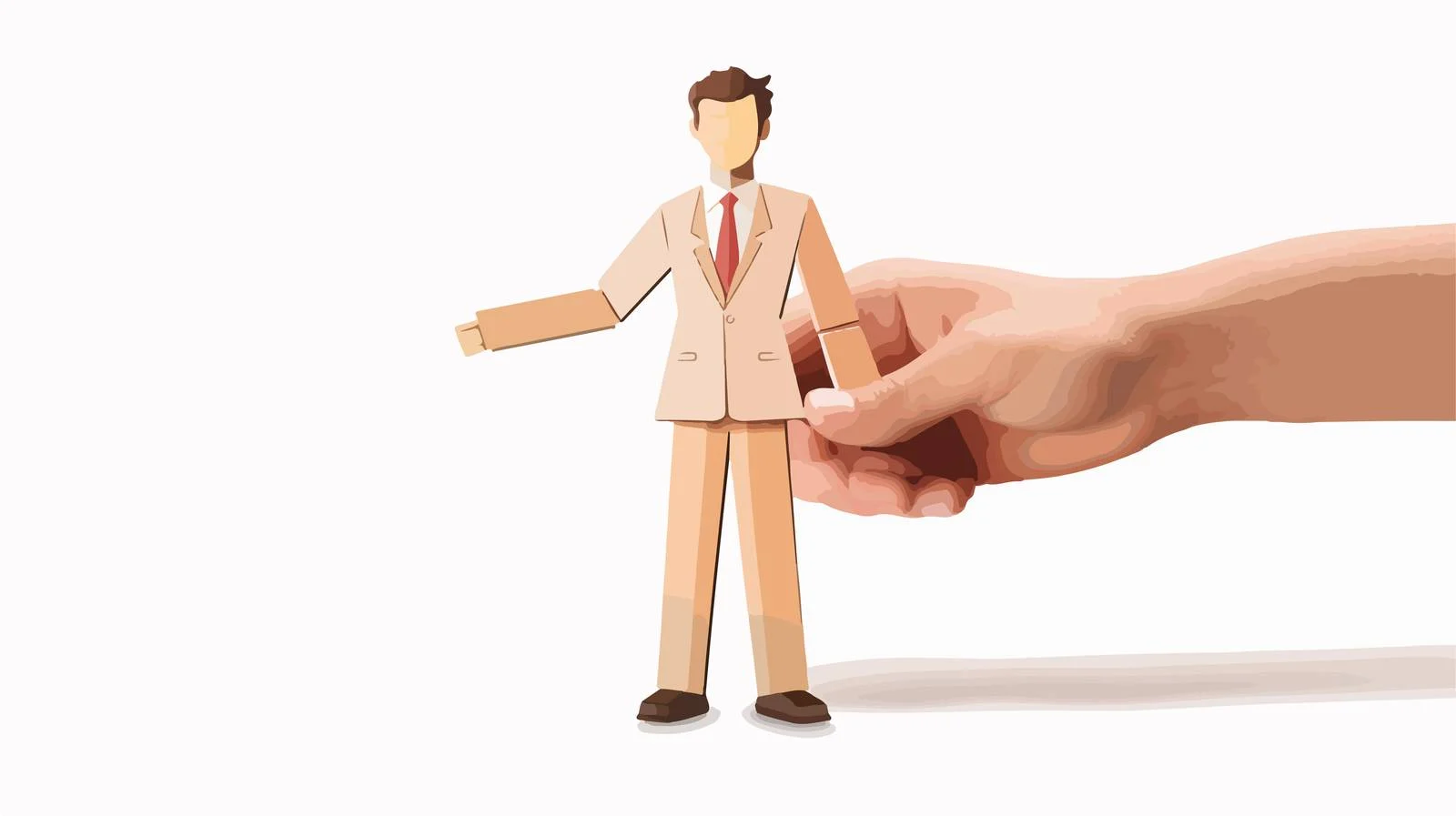 Quality Paper Man with Hand Toy — free download from Dotvec