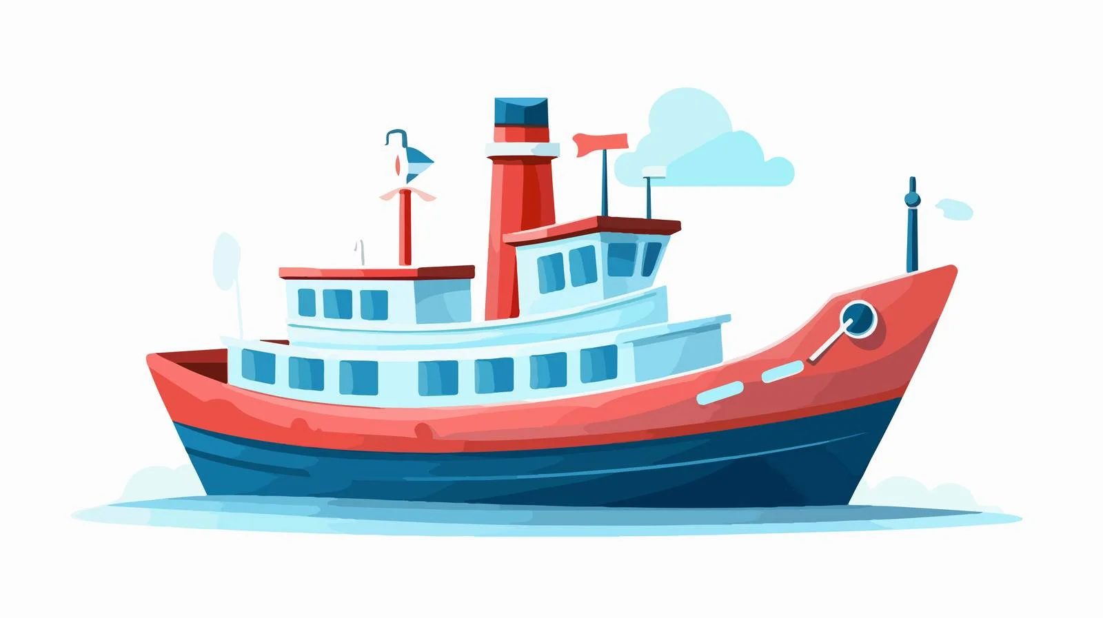 Paper Ship Flat Design Style — free download from Dotvec