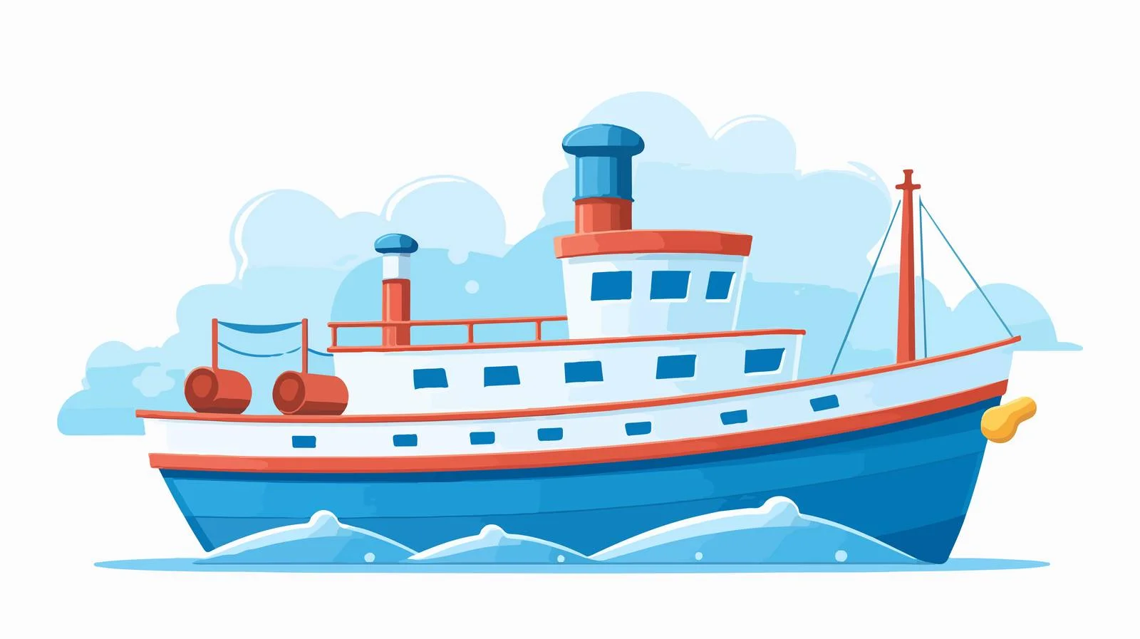 Paper Ship Design Illustration — free download from Dotvec