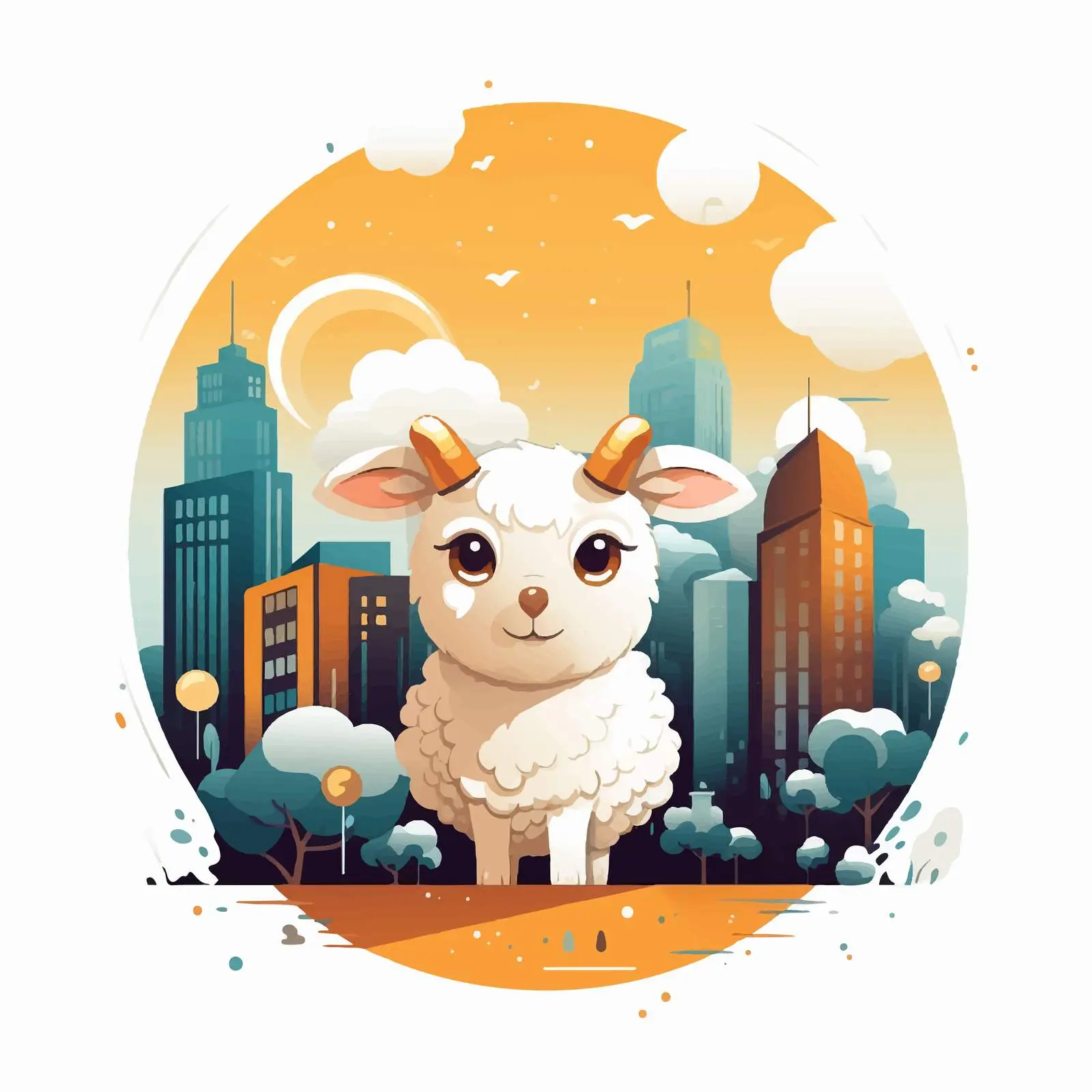 Lost Sheep Parable Modern Illustration — free download from Dotvec