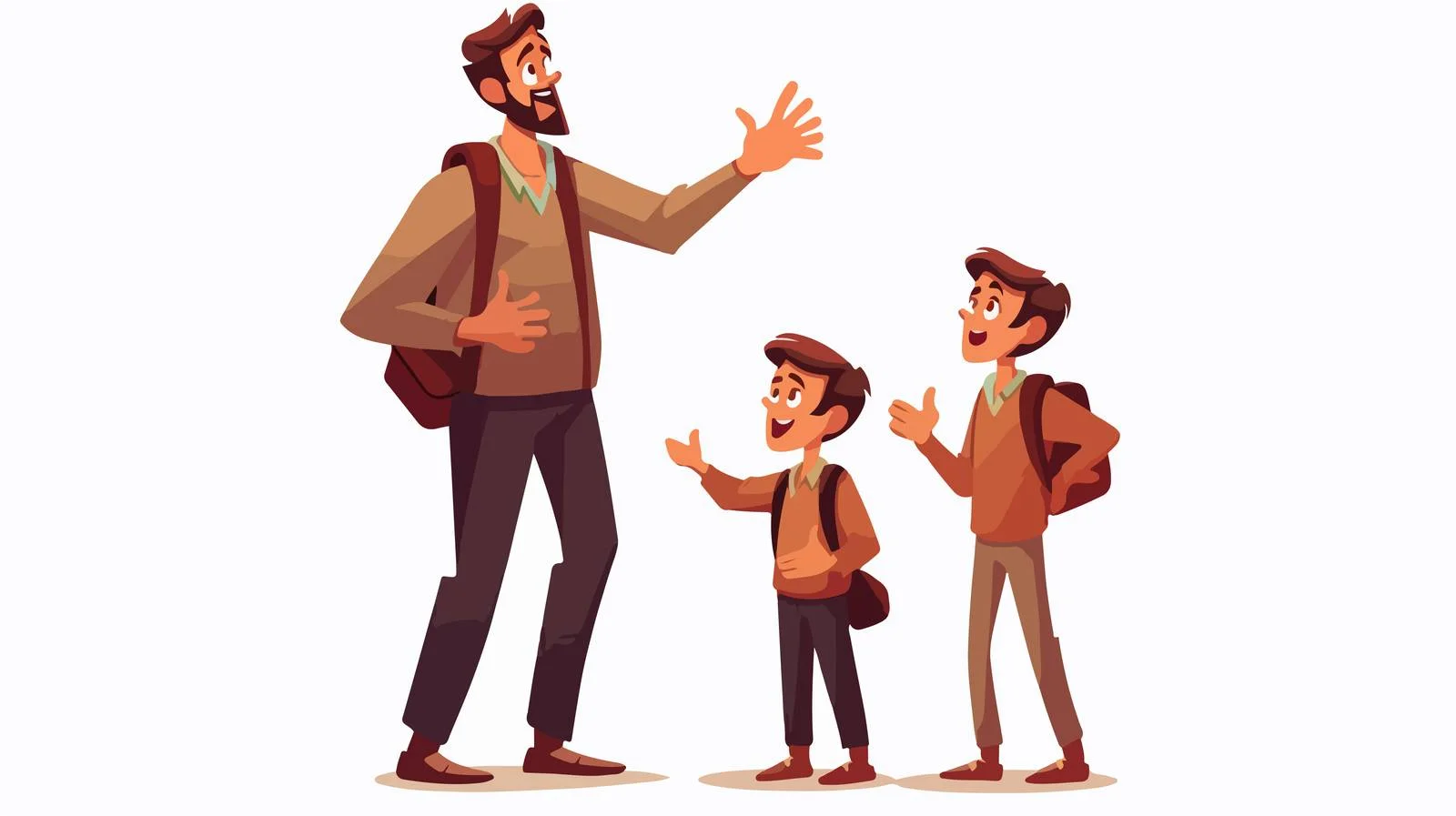 Parent Teaching Child Cartoon Vector Illustration — free download from Dotvec