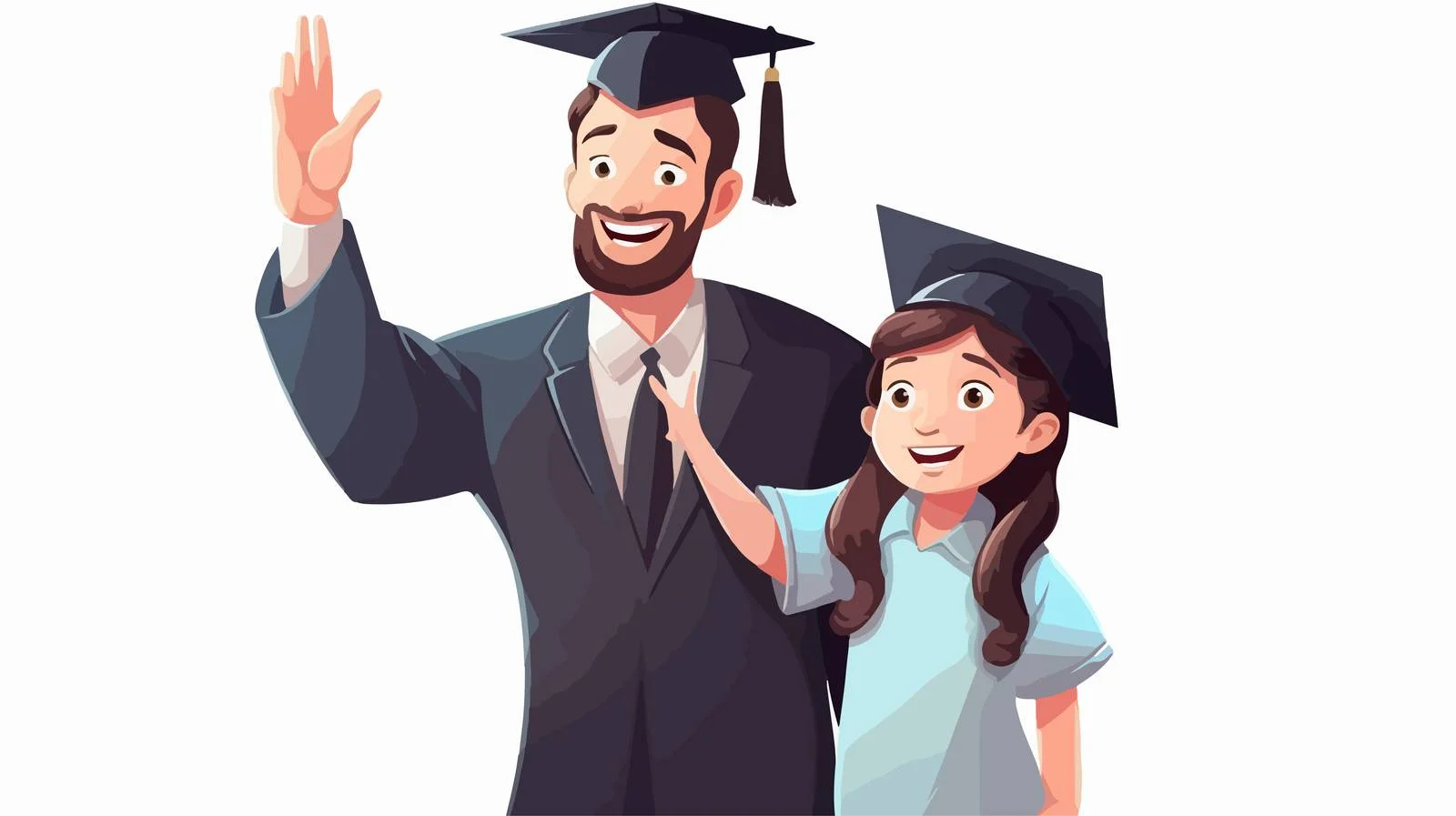 Parent Help Teach Kid Illustration — free download from Dotvec