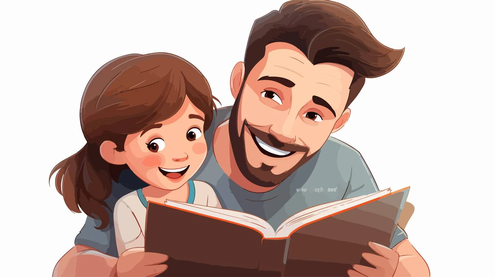 Parent Reading to Child Cartoon Illustration — free download from Dotvec