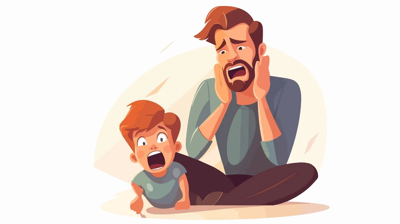 Parent Consoling Crying Child Cartoon — free download from Dotvec