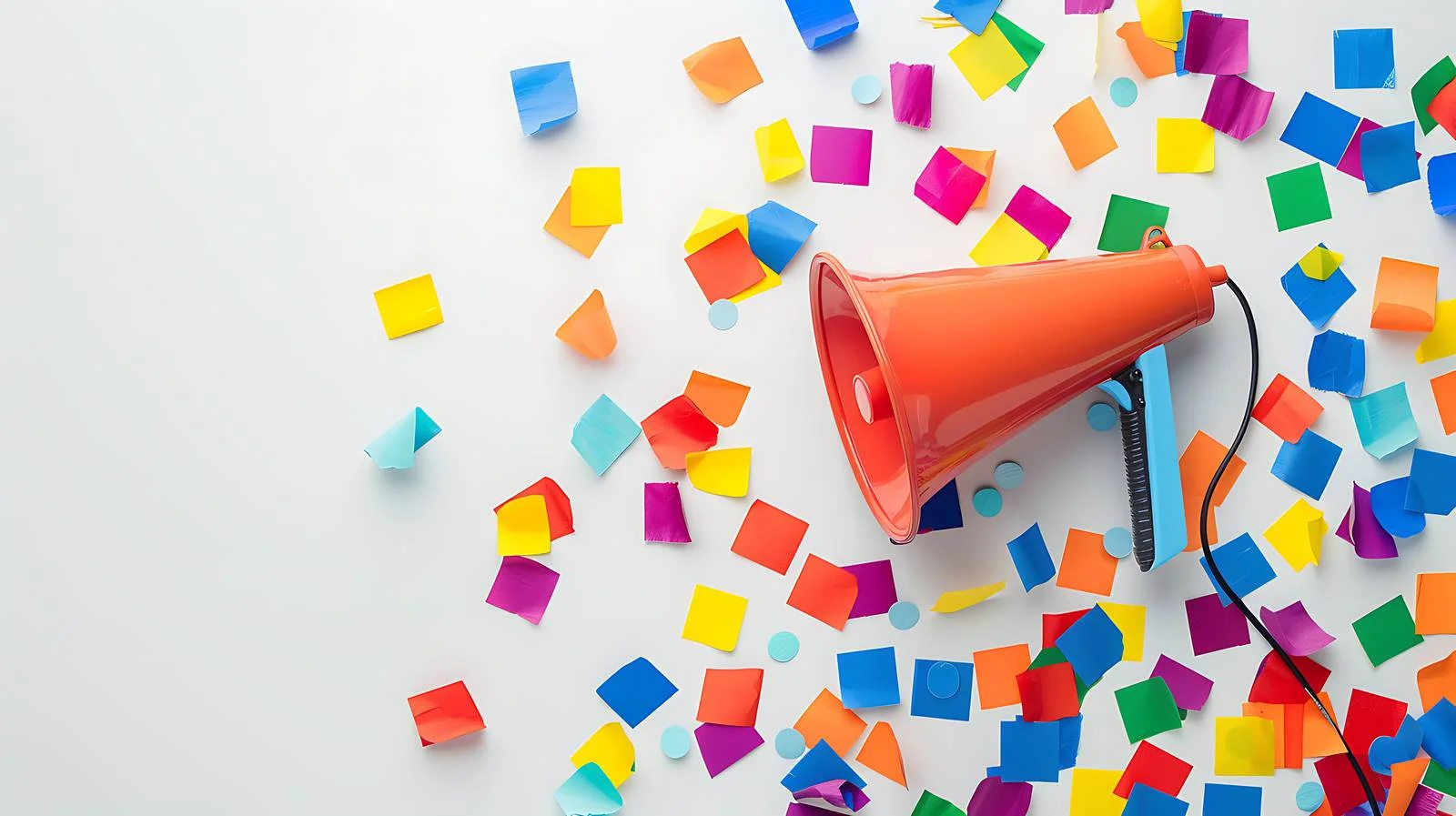 Vibrant Party Background with Confetti — free download from Dotvec