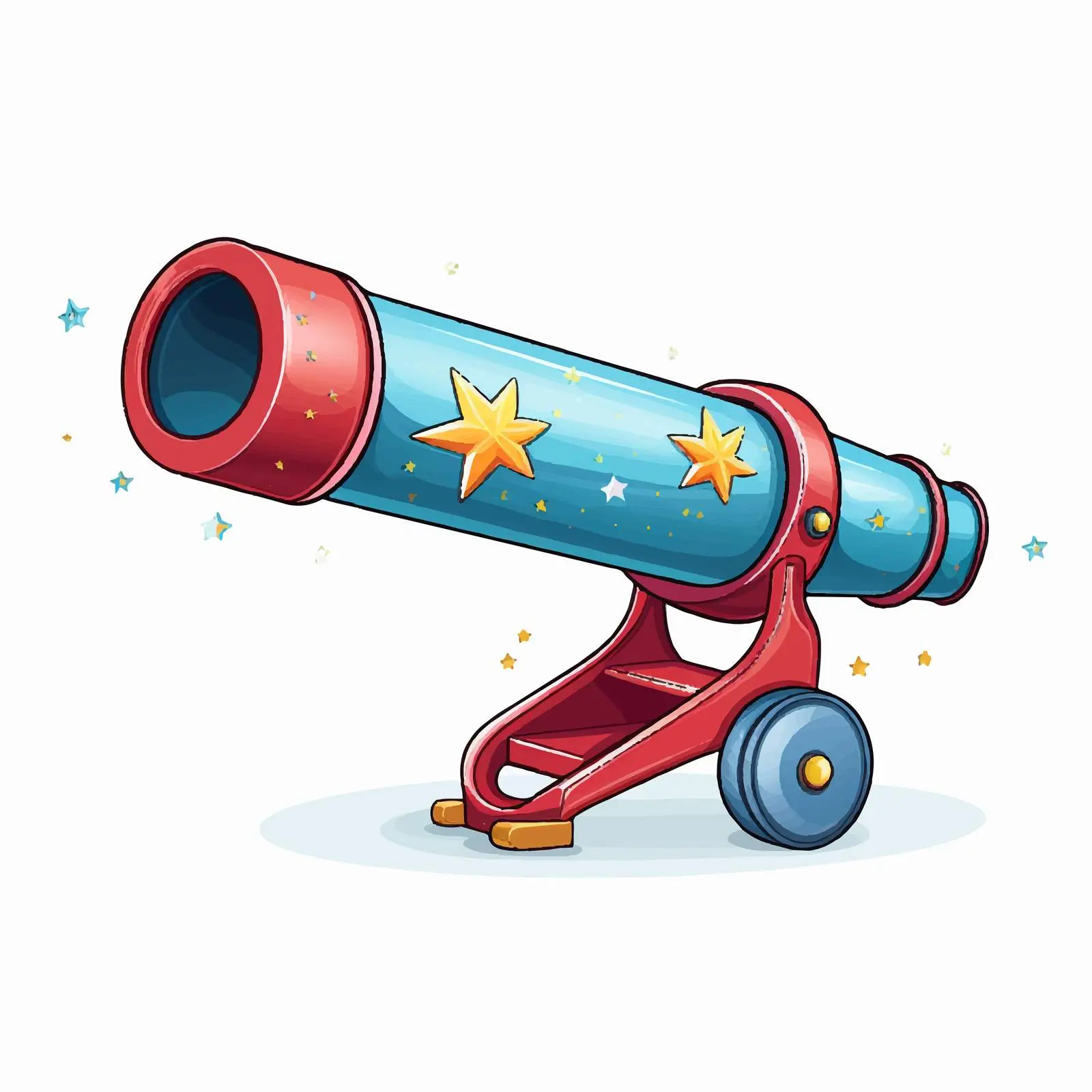 Cartoon Party Cannon Vector Clip Art — free download from Dotvec