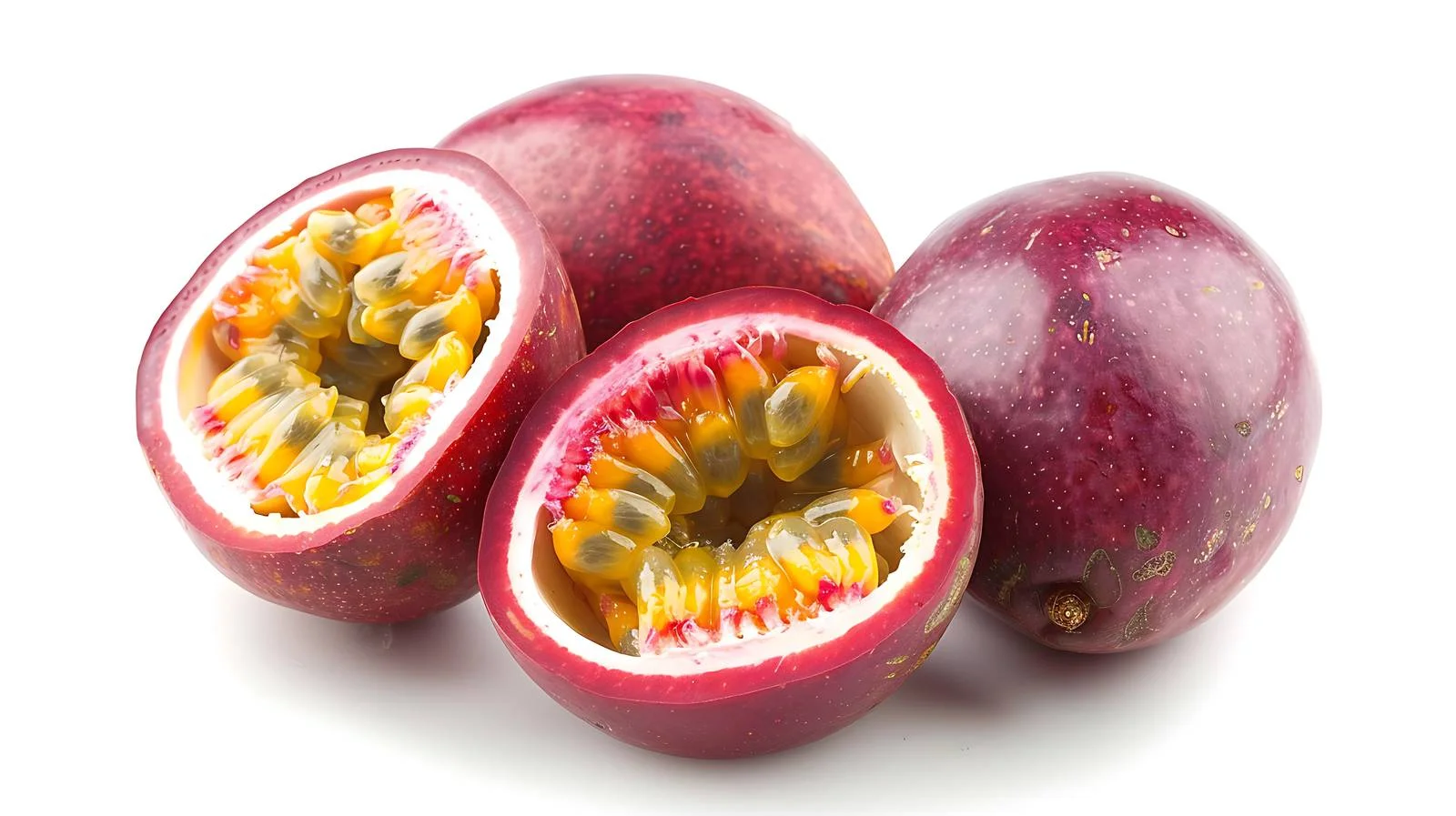 Passion Fruit Close-Up on White Background — free download from Dotvec