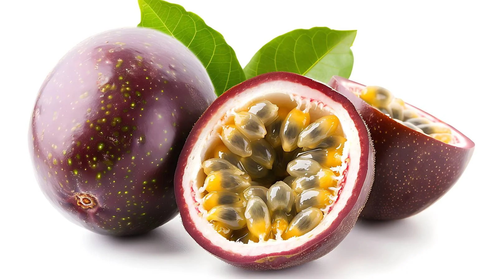 Passion Fruit Close-Up on White Background – free passion fruit image from Dotvec
