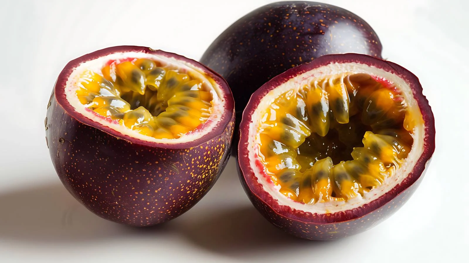 Passion Fruit Close-Up on White Background – free passion fruit image from Dotvec