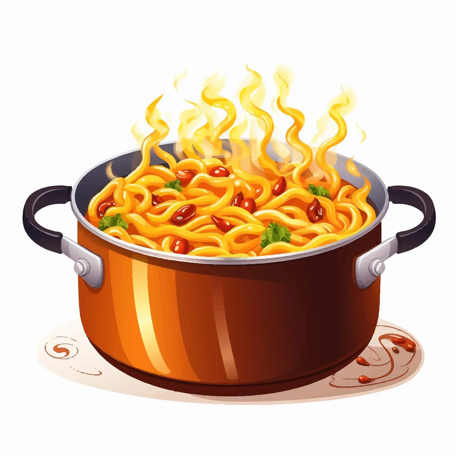 Boiling Spaghetti in a Pot with Water — free download from Dotvec