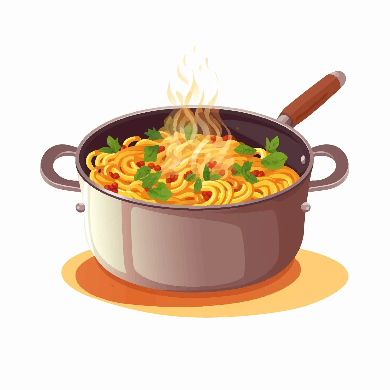 Boiling Italian Spaghetti in a Pasta Pot — free download from Dotvec