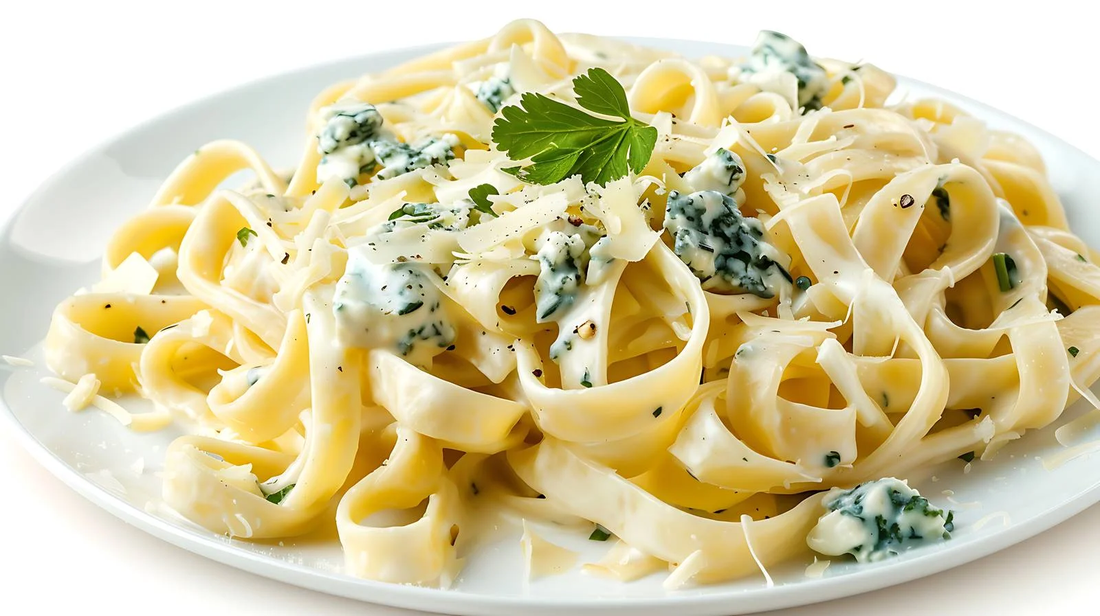 Gourmet Gorgonzola Pasta on White Background — free download from Dotvec