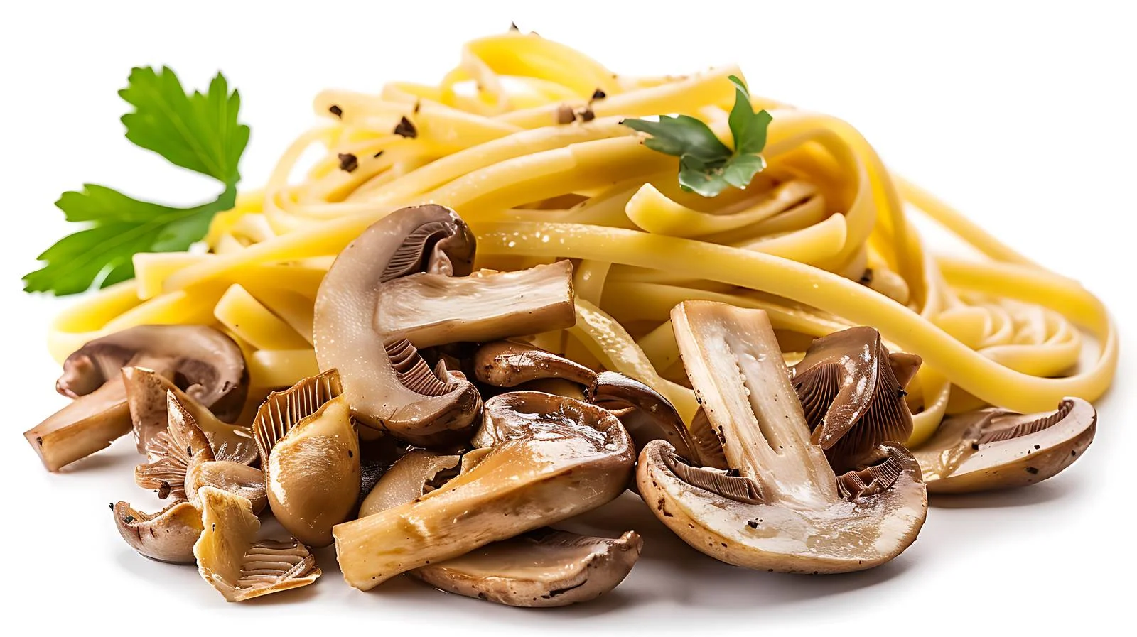 Exquisite Porcini Mushroom Pasta on White — free download from Dotvec