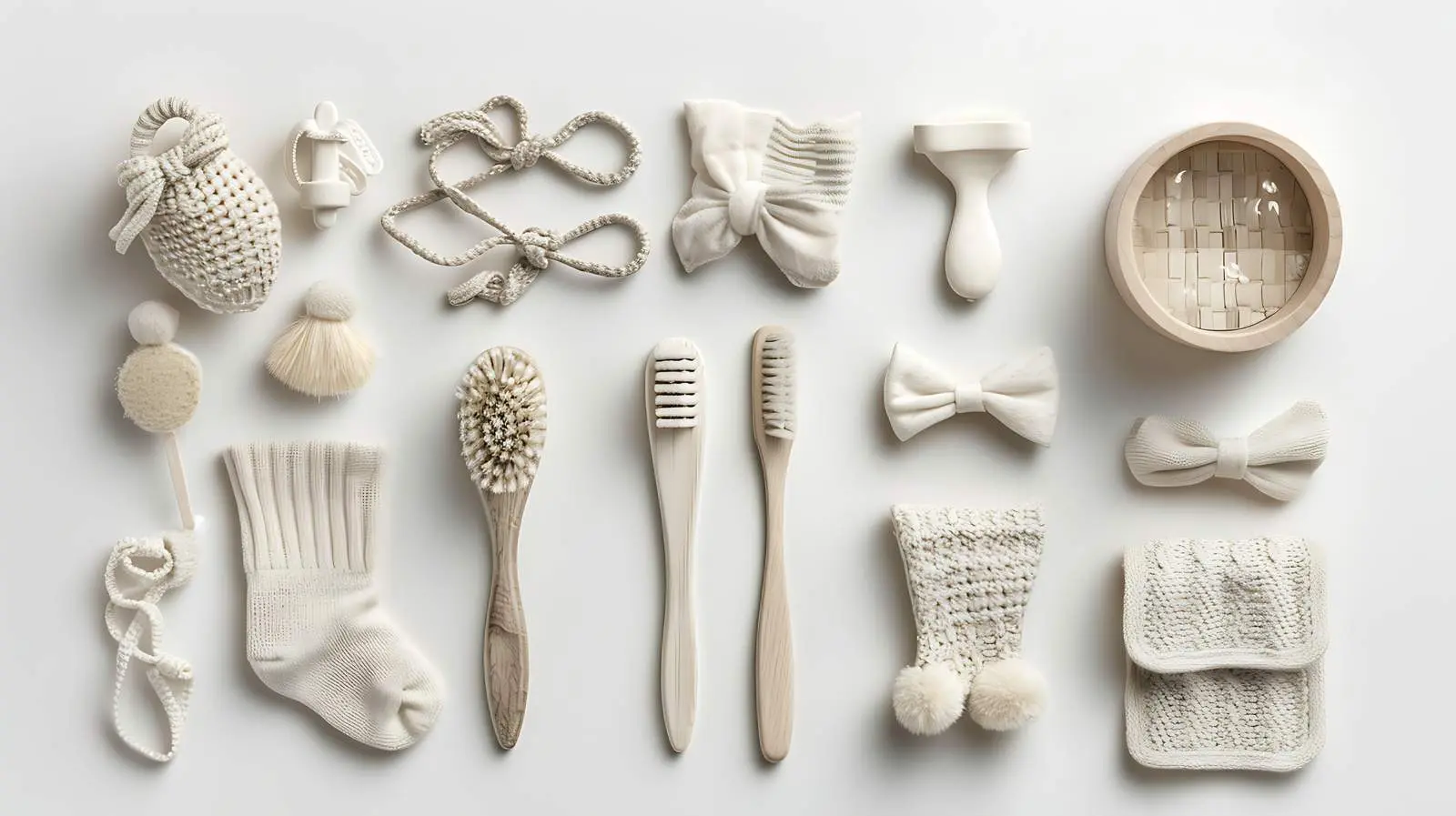 Cozy Scandinavian Pastel Beige Newborn Photo — free download from Dotvec