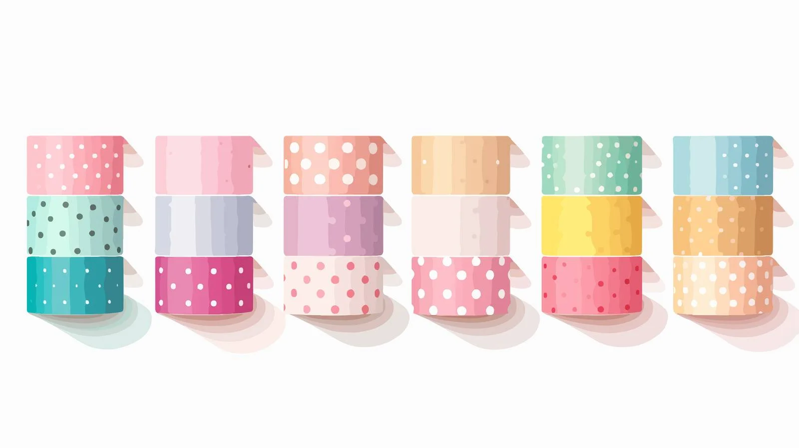 Pastel Washi Tape for Greeting Cards — free download from Dotvec